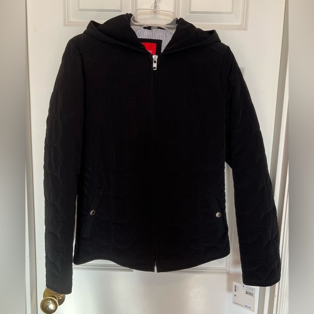 Esprit Black Quilted Hooded Jacket